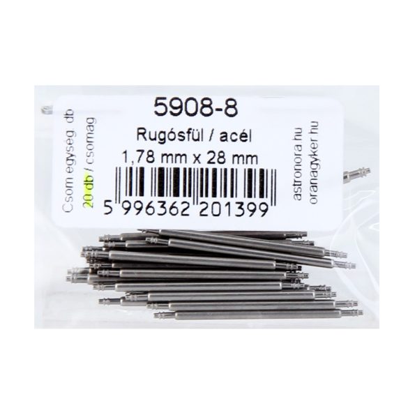 Rugósfül, acél, 28 mm*1.78 mm