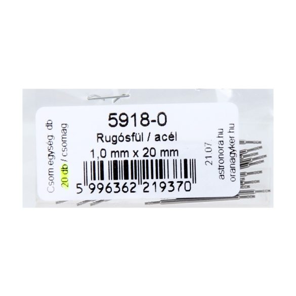 Rugósfül, acél, 20*1.0 mm