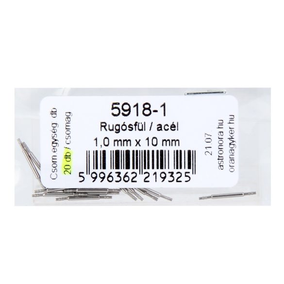 Rugósfül, acél, 10*1.0 mm