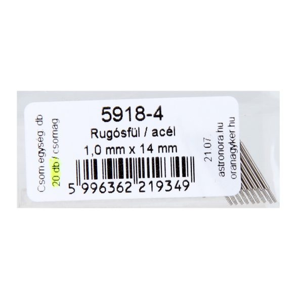 Rugósfül, acél, 14*1.0 mm