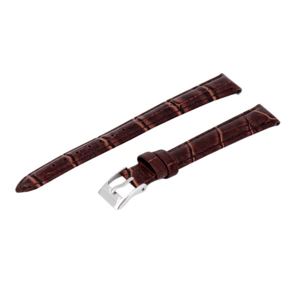 Karóra szíj, sötétbarna (krokodil mintás), 75+115 / 14 mm XL
