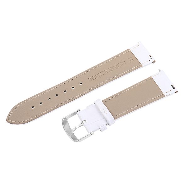 Karóra szíj, fehér színű, gyorskioldós, 75+125/22 mm