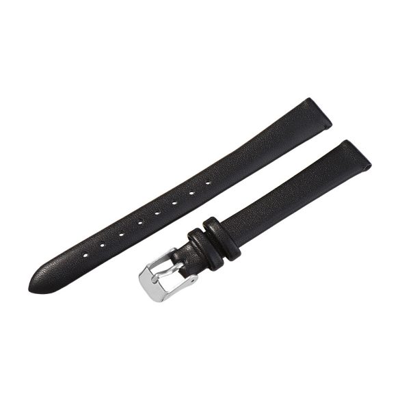 Karóra szíj,fekete színű, varrás nélküli, 65+105 / 12 mm  