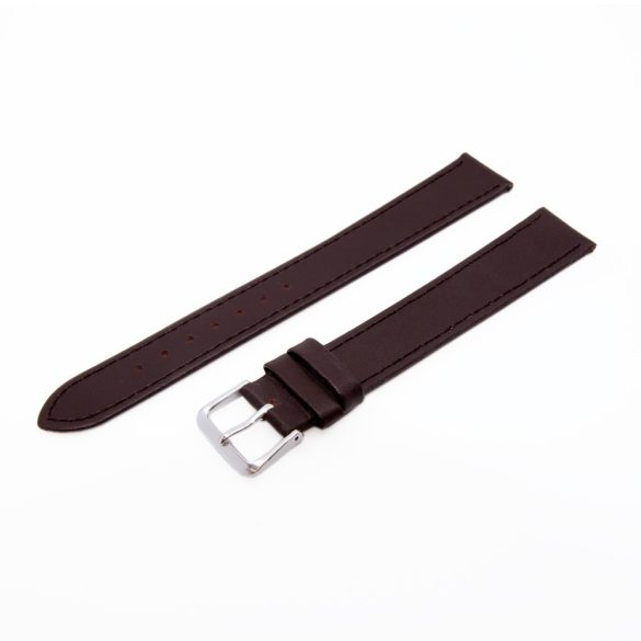 Karóra szíj,  sötétbarna ezüst színű, 100+140/18 mm XXL