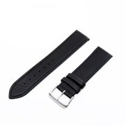 Karóra bőrszíj, fekete színű, 75+115/20 mm Karóra bőrszíj, fekete színű, 75+115/20 mm