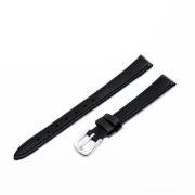 Karóra bőrszíj, fekete színű, 65+105/10 mm Karóra bőrszíj, fekete színű, 65+105/10 mm