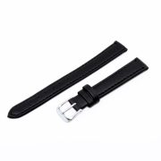 Karóra bőrszíj, fekete színű, 65+105/12 mm Karóra bőrszíj, fekete színű, 65+105/12 mm