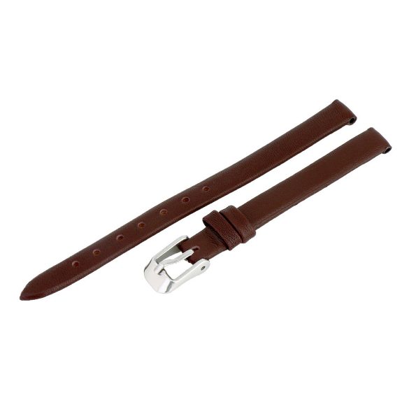 Karóra bőrszíj, barna színű, varrás nélküli, 65+105 mm / 8 mm