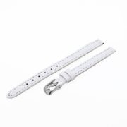 Karóra szíj, fehér ezüst bőrszíj, 75+115/8 mm XL Karóra szíj, fehér ezüst bőrszíj, 75+115/8 mm XL