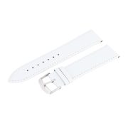   Karóra szíj, varrott dizájn, fehér színű, mérete 85+125 mm / 24 mm XL