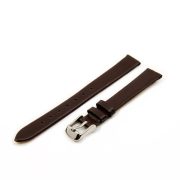 Karóra bőrszíj, varrás nélküli dizájn, sötétbarna színű, 65+105 mm/12 mm Karóra bőrszíj, varrás nélküli dizájn, sötétbarna színű, 65+105 mm/12 mm