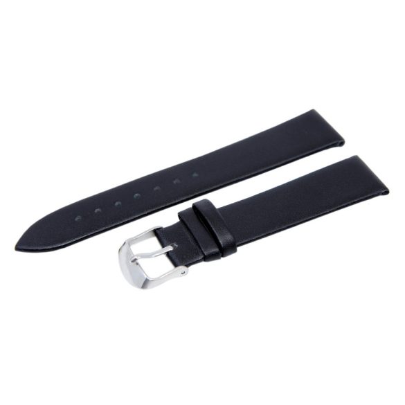 Karóra szíj, varrás nélküli, fekete színű bőrszíj,mérete 75+115 / 20 mm