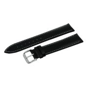 Karóra bőrszíj, fekete színű bőrszíj, 85+125 / 22 mm XL Karóra bőrszíj, fekete színű bőrszíj, 85+125 / 22 mm XL