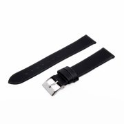 Karóra bőrszíj, varrás nélküli dizájn, fekete ezüst színű, 75+115 mm/18 mm Karóra bőrszíj, varrás nélküli dizájn, fekete ezüst színű, 75+115 mm/18 mm