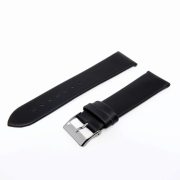 Karóra bőrszíj, varrás nélküli dizájn, fekete ezüst színű, 75+115 mm/22 mm Karóra bőrszíj, varrás nélküli dizájn, fekete ezüst színű, 75+115 mm/22 mm