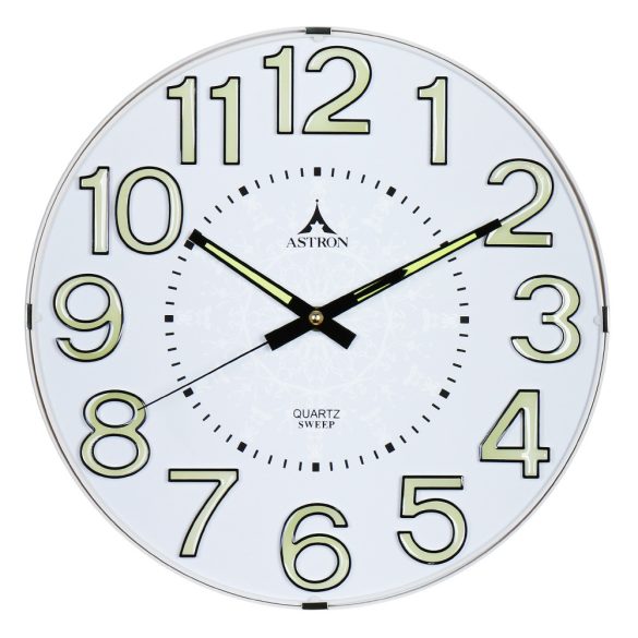 Astron falióra, quartz, fehér színű tok, fehér színű számlap, sweep (halk járású)
