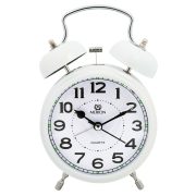 Merion fém ébresztőóra, quartz, fehér színű fémtok, arab számos fehér számlap Merion fém ébresztőóra, quartz, fehér színű fémtok, arab számos fehér számlap