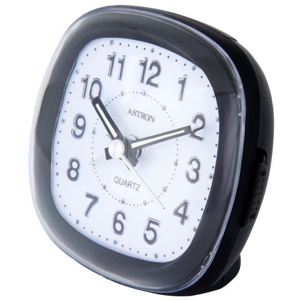 Astron ébresztőóra, quartz, fekete színű tok, kék LED-es számlap