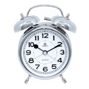 Merion fém ébresztőóra, quartz, ezüst színű, 3,5^ Merion fém ébresztőóra, quartz, ezüst színű, 3,5^