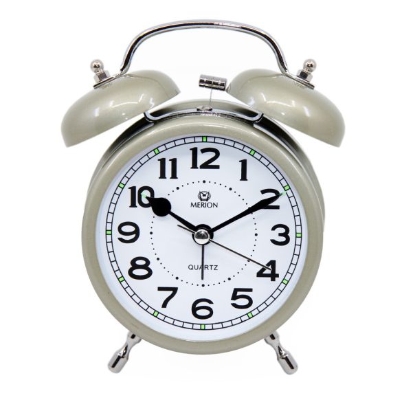 Merion fém ébresztőóra, quartz, pezsgő színű, 3,5^