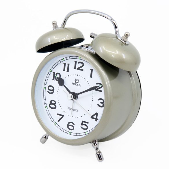 Merion fém ébresztőóra, quartz, pezsgő színű, 3,5^
