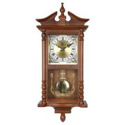   Pendulă MERION de lemn, mecanism quartz, bate 1/1, melodie westminster, culoare stejar