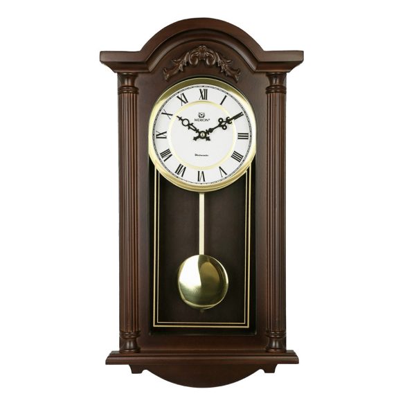 Merion ingás dió színű fa falióra