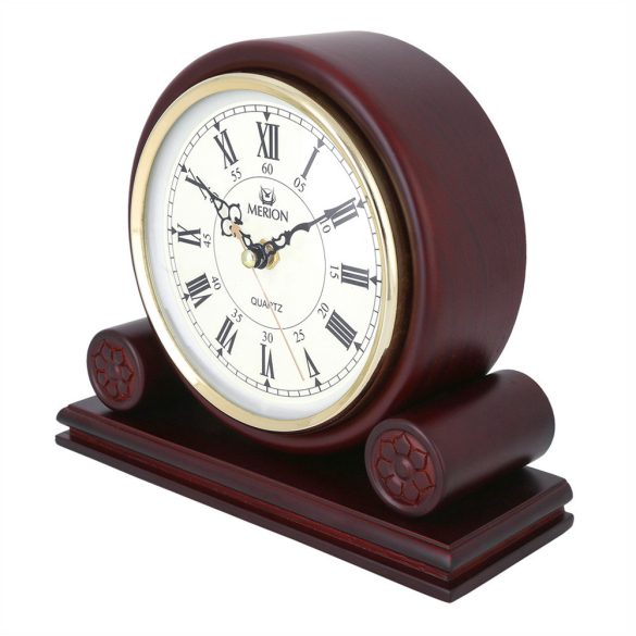 Merion fa kandallóóra, quartz, domború üveggel, mahagóni színű tok