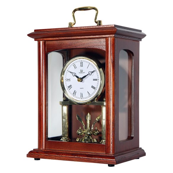 Pendul rotativ MERION de lemn, mecanism quartz, culoare stejar
