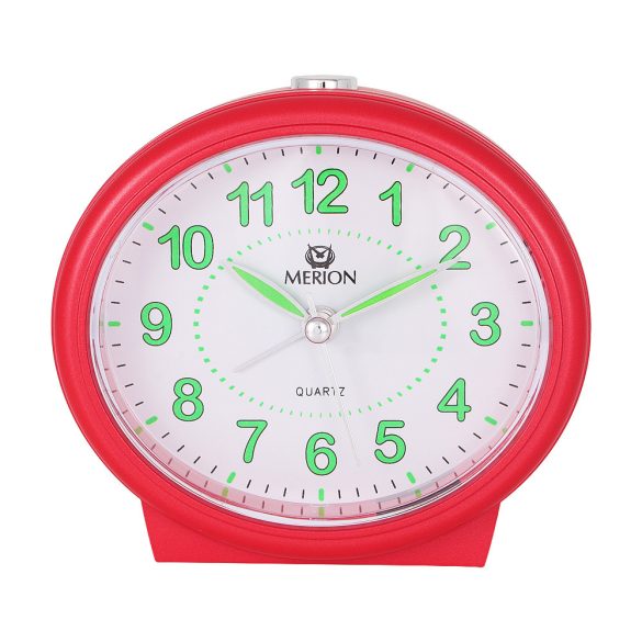 Ceas deșteptător MERION, mecanism quartz, culoare vișinie, lumină, sweep, snooze, beep