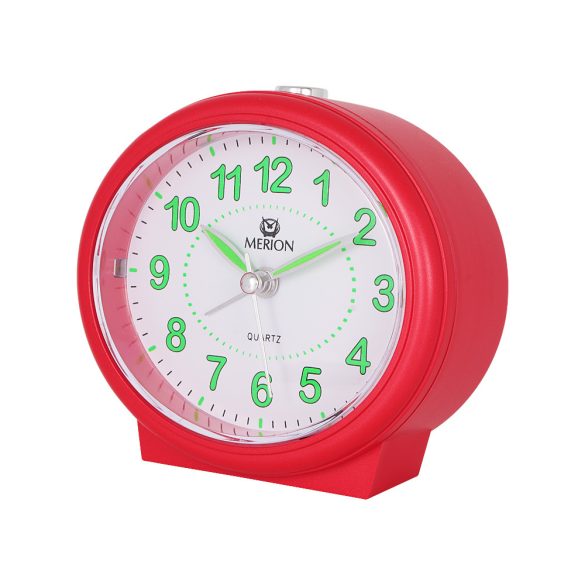 Ceas deșteptător MERION, mecanism quartz, culoare vișinie, lumină, sweep, snooze, beep