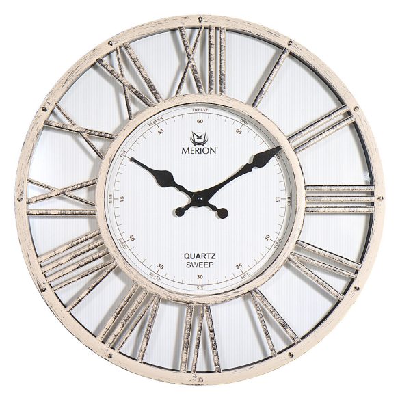 Merion falióra, quartz, antikolt római számos keret, antikolt számlap, sweep