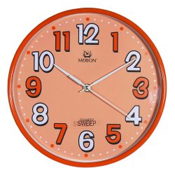  6717-4 Merion ceas de perete, portocaliu, sliențios, recomanda pentru copii