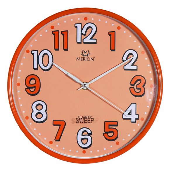 6717-4 Merion ceas de perete, portocaliu, sliențios, recomanda pentru copii