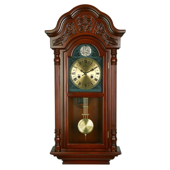 Pendulă Merion din lemn, mecanism mecanic; 1/2, stejar închis