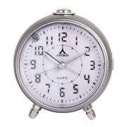 Ceas deșteptător Astron culoare argintie, lumină LED Ceas deșteptător Astron culoare argintie, lumină LED