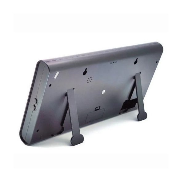 Hálózati asztalióra / falióra, fekete tok, 11,7^ - piros LED