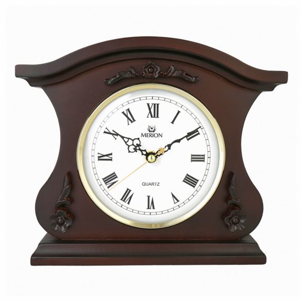 Merion quartz fa kandallóóra, domború üveges, (dió)