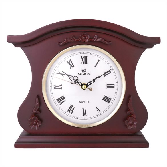 Merion quartz fa kandallóóra, domború üveges, (mahagóni)