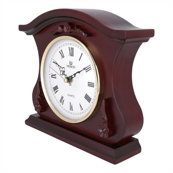 Merion quartz fa kandallóóra, domború üveges, (mahagóni)