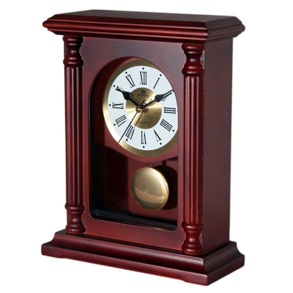 6782-1 Merion ceas de birou din lemn cu pendulă, quartz, mahon