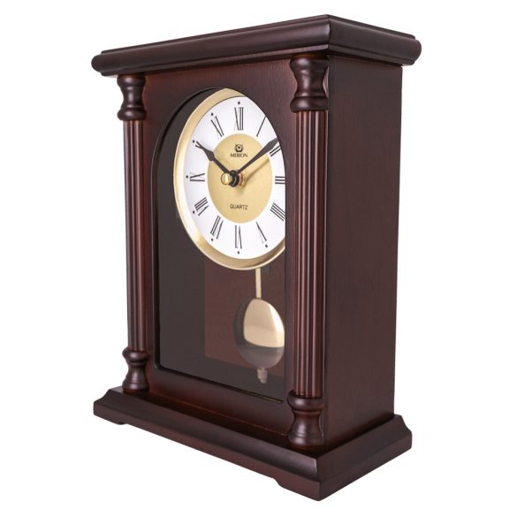 Merion ingás quartz fa kandallóóra (mahagóni)