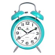   6816-2 Merion ceas deșteptător din metal, quartz, albastru, 4”