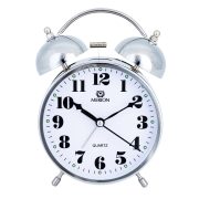 Ceas deșteptător metalic MERION, mecanism quartz, culoare argintie Ceas deșteptător metalic MERION, mecanism quartz, culoare argintie