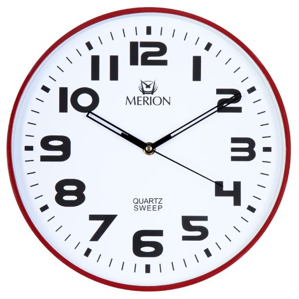 Merion falióra, quartz, bordó színű tok, fehér számlap, sweep