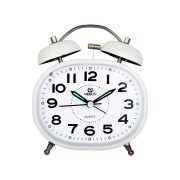   Ceas deșteptător Merion din metal, mecanism quartz, culoare argintie