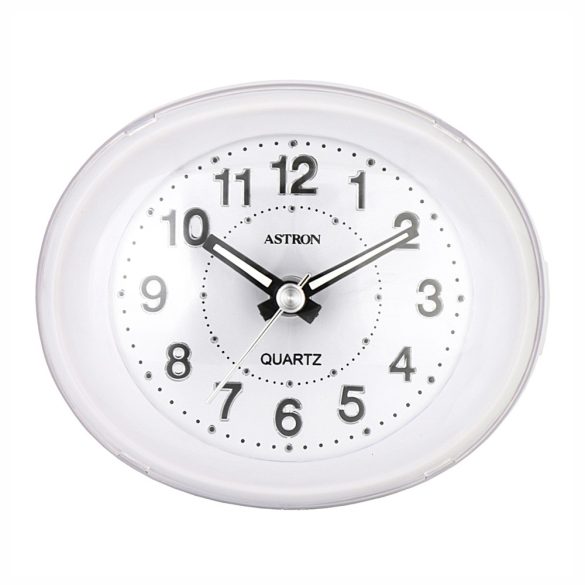 Astron ébresztőóra, quartz, fehér, LED-es számlap