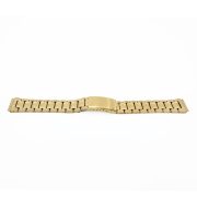 Acél karóra csat, békazáras, arany színű, 18 mm