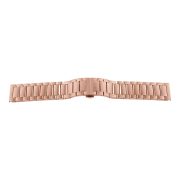   Acél karóra csat, tömör acél anyagú, pillangózáras, rózsaarany színű, 22mm