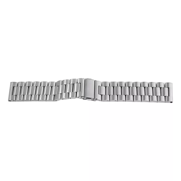 Karóra csat  békazárral, acél, ezüst színű, 24mm